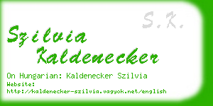 szilvia kaldenecker business card